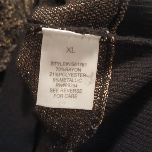 Adrienne Vittadini Gold & Black Blouse – Size XL – New Without Tags - Picture 4 of 4